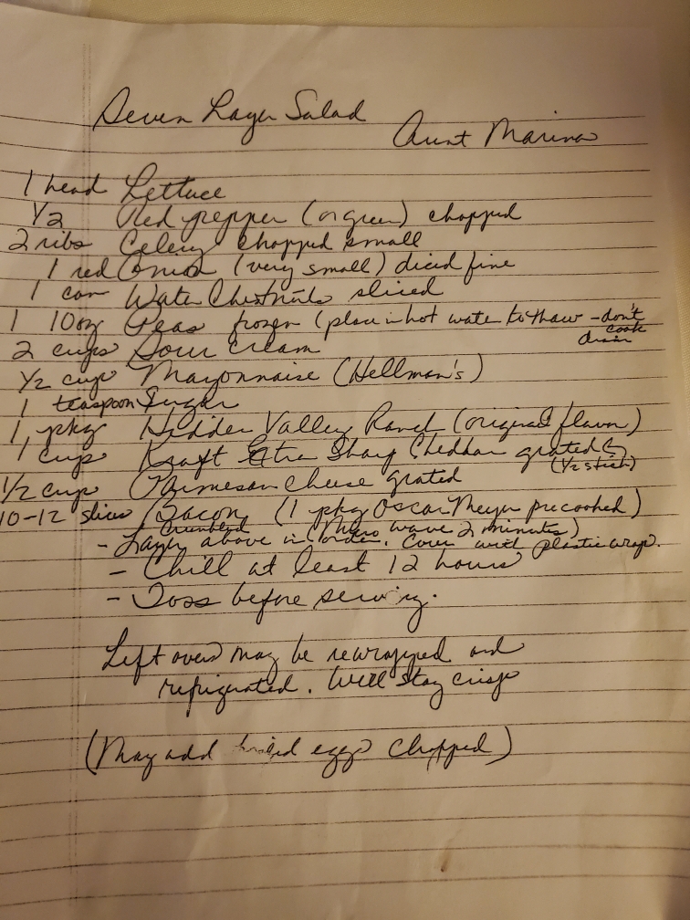 Aunt Marina's Seven Layer Salad