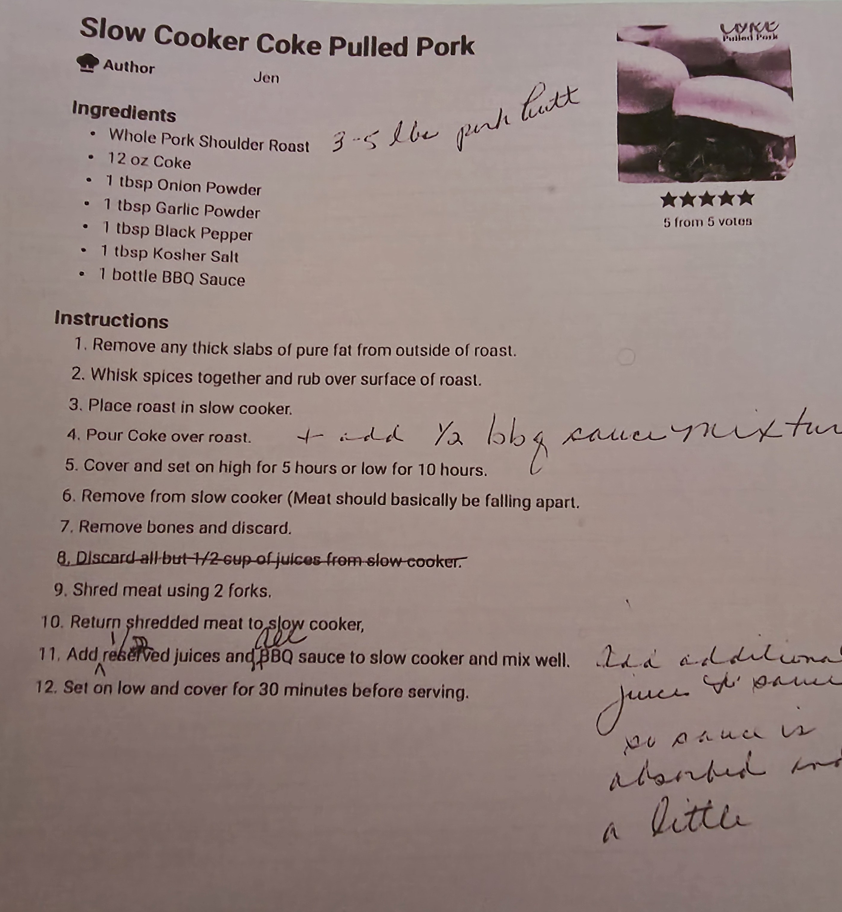 Slow Cooker Coke Pulled Pork