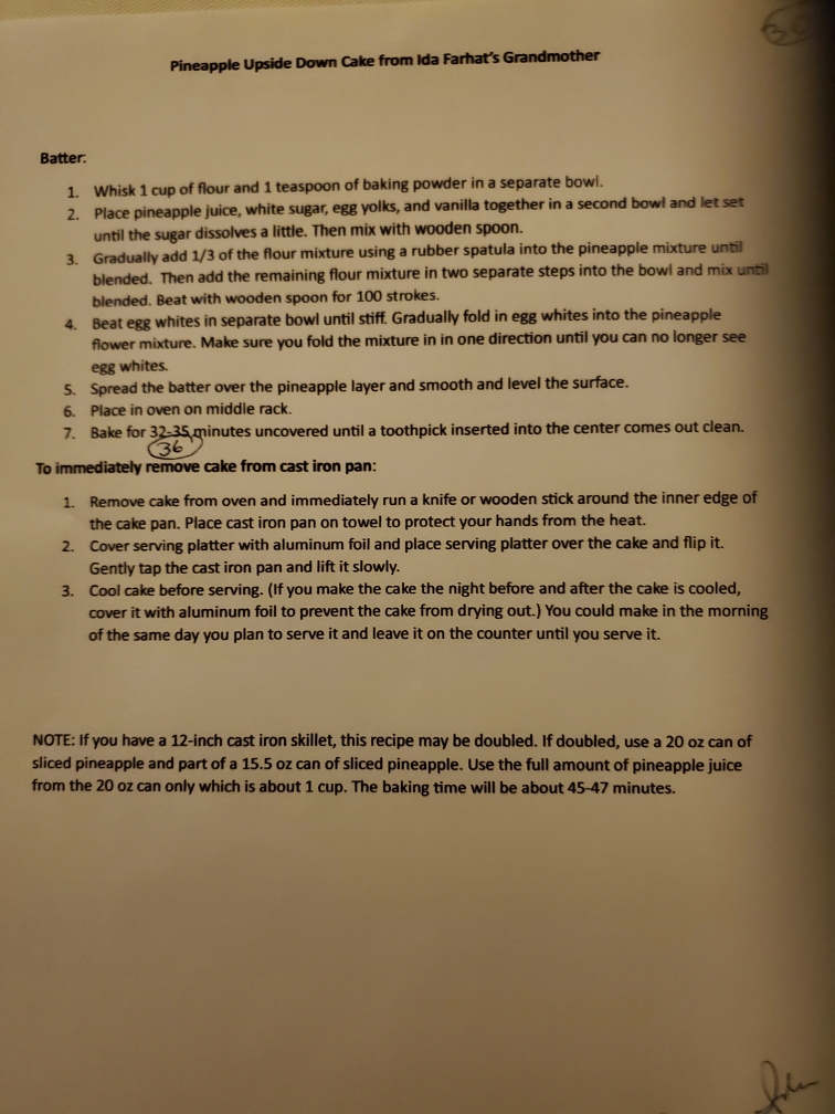Original recipe card — page 2